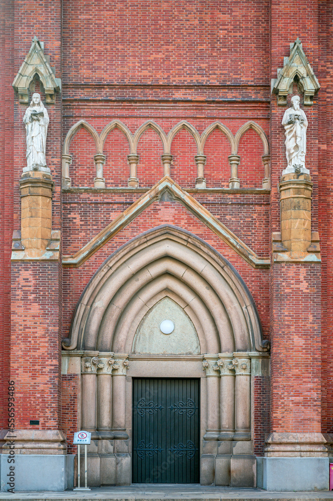 entrance to the cathedral of st john the baptist