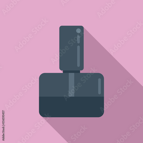Woman nail bottle icon flat vector. Manicure polish. Cosmetic element