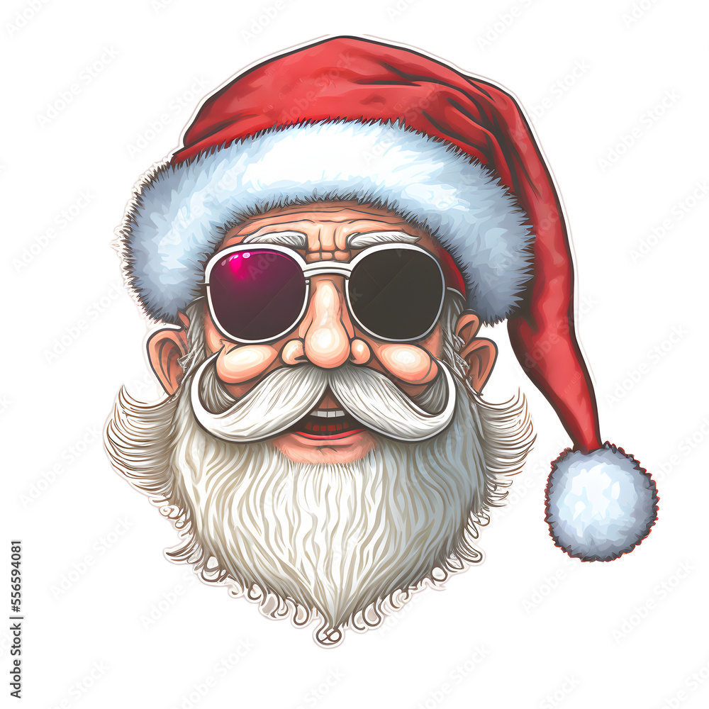 Cool Santa Claus with Glasses Xmas