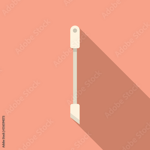 Care cutter icon flat vector. Polish beauty. Cuticle woman