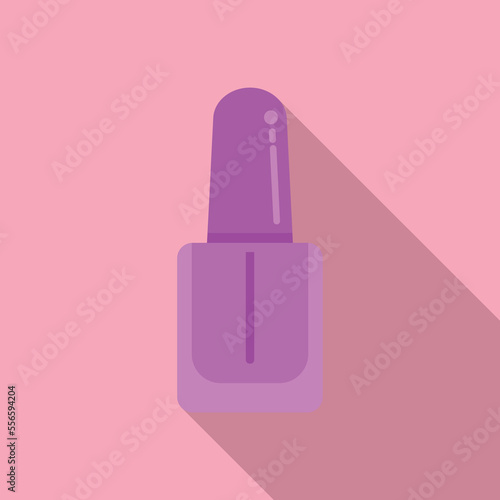 Polish beauty icon flat vector. Nail manicure. Spa bottle