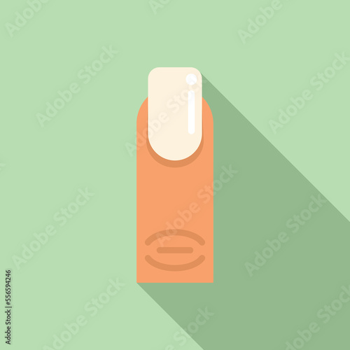 Nail finger after spa icon flat vector. Manicure beauty. Care salon