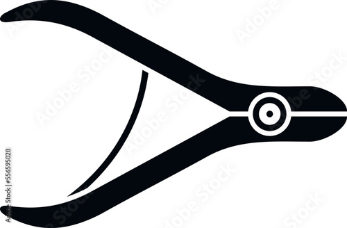 Nail pliers cutter icon simple vector. Polish pedicure. Spa cosmetic