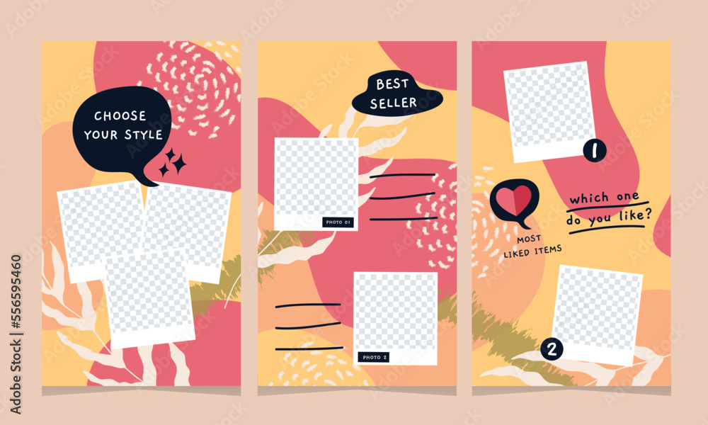 Set of social media stories template modern design pastel color for digital marketing or promotion. Perfect for a valentine's event. Template design. Set of social media stories template modern design pastel color for digital marketing or promotion. Perfect for a valentine's event. Template design.