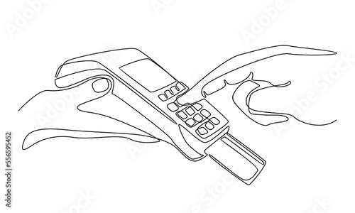 continuous line of payment card machine