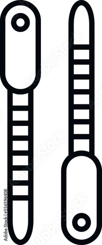 Polish stick icon outline vector. Care spa. Cosmetic foot