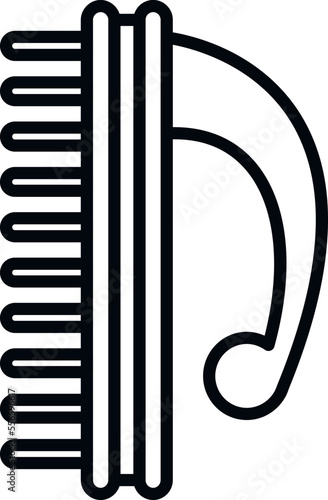 Manicure nail brush icon outline vector. Care pedicure. Bottle element