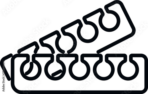 Finger separator icon outline vector. Nail pedicure. Care salon