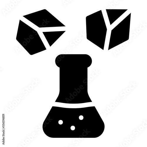 Tableau sur toile Geochemistry glyph icon