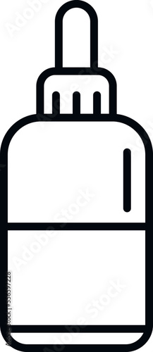 Care nail spray icon outline vector. Pedicure polish. Spa cosmetic