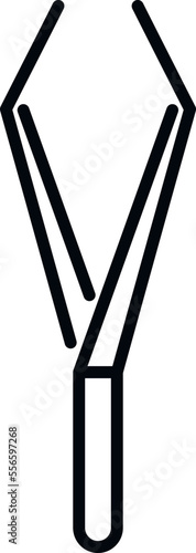 Nail forceps icon outline vector. Polish element. Spa cosmetic