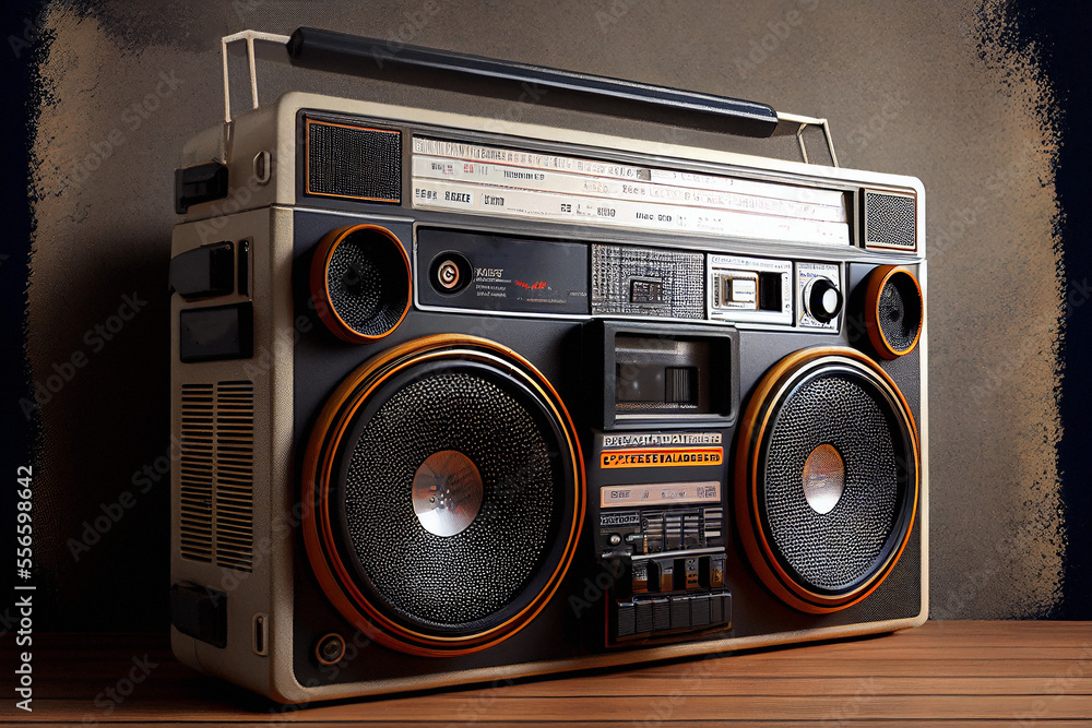 Retro Cassette Player/Boombox - Generative AI Retro Cassette Player/Boombox - Generative AI