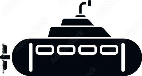 Submarine toy icon simple vector. Cute vehicle. Sea ship