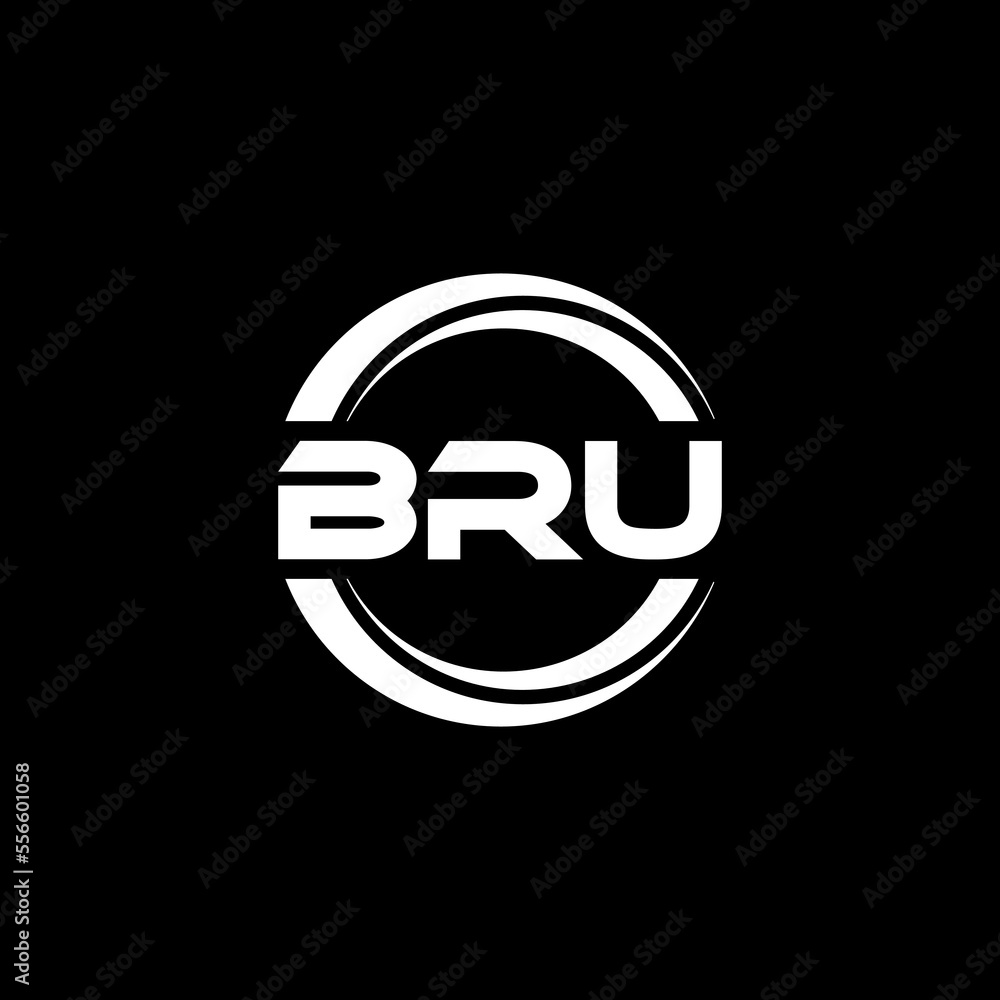 BRU letter logo design with black background in illustrator, cube logo, vector logo, modern alphabet font overlap style. calligraphy designs for logo, Poster, Invitation, etc. BRU letter logo design with black background in illustrator, cube logo, vector logo, modern alphabet font overlap style. calligraphy designs for logo, Poster, Invitation, etc.