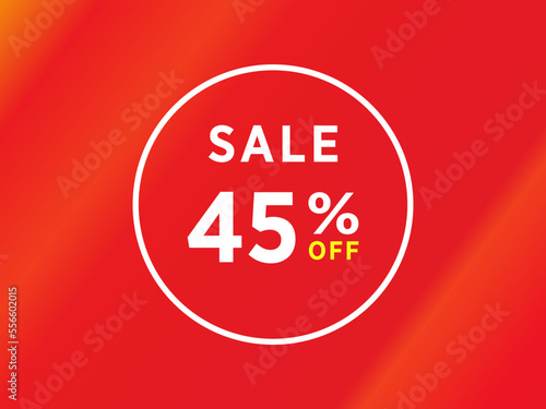 diskon tag peringatan gambar seni vektor iklan, banner di latar belakang gradasi merah dalam berbagai warna.