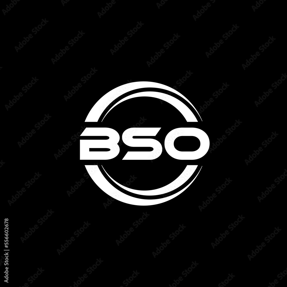 BSO letter logo design with black background in illustrator, cube logo, vector logo, modern alphabet font overlap style. calligraphy designs for logo, Poster, Invitation, etc. BSO letter logo design with black background in illustrator, cube logo, vector logo, modern alphabet font overlap style. calligraphy designs for logo, Poster, Invitation, etc.
