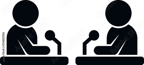 Political decision icon simple vector. Democracy poll. Choice people