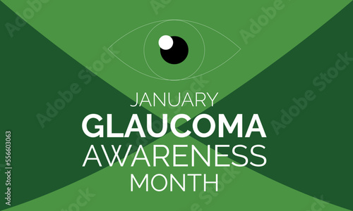 Glaucoma Awareness Month. Celebrate annual in January. Vision problems. Save your eyes. Prevention and protection.  vector template design for banner, card, poster, background.