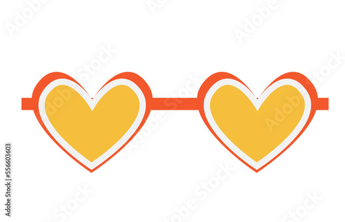 Glasses vector icon. Heart sun glasses sign love sign valentines day icon.