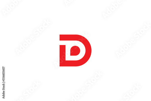 Minimal Awesome Trendy Professional Letter D Location Logo Design Template On White Background