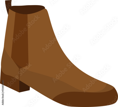 Brown Chelsea Boots on Transparent Background