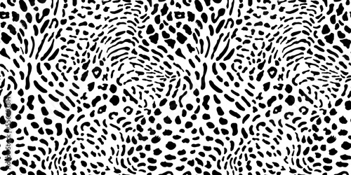 Savannah cat print pattern seamless design on black and white pattern