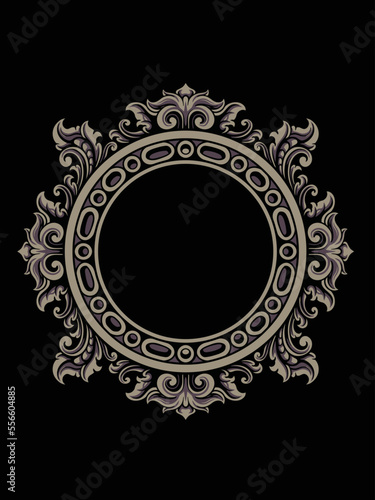 vintage classic style pattern vector design, editable color