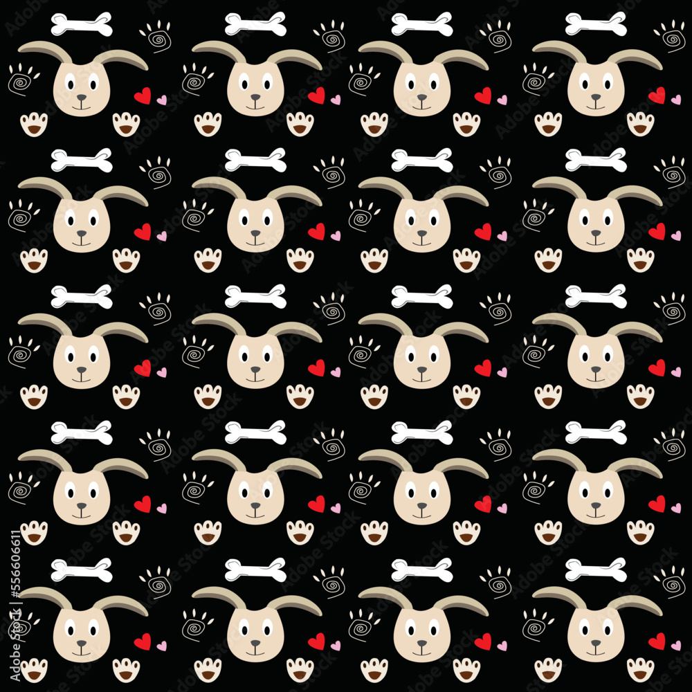 Obraz premium Dog seamless pattern background