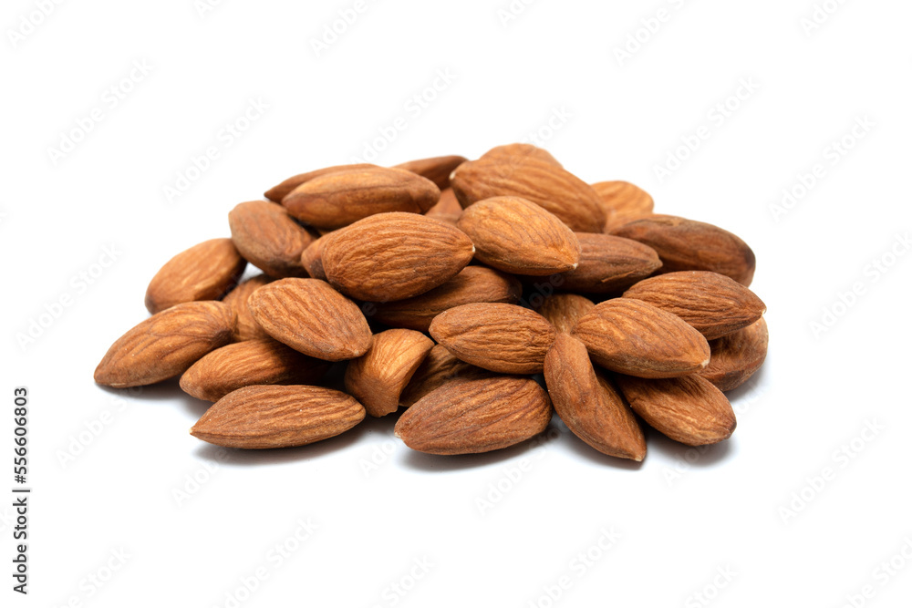 Almonds isolated on a white background Almonds isolated on a white background