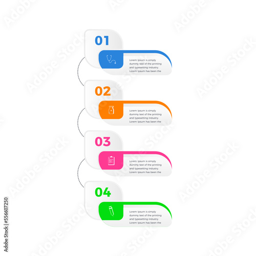 Medical infographic or pharmacy infographic, 4 Options Modern medicine Infographic template