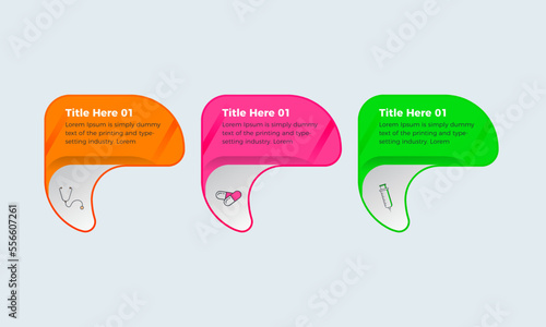 Medical infographic or pharmacy infographic, Three Options Modern medicine Infographic template