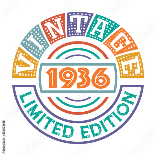 Obraz na płótnie Vintage 1936 Limited Edition