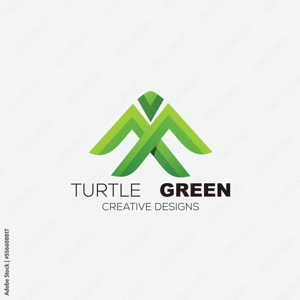 turtle green logo design gradient color illustration turtle green logo design gradient color illustration