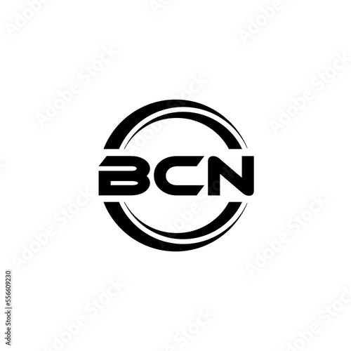 BCN letter logo design with white background in illustrator, cube logo, vector logo, modern alphabet font overlap style. calligraphy designs for logo, Poster, Invitation, etc.