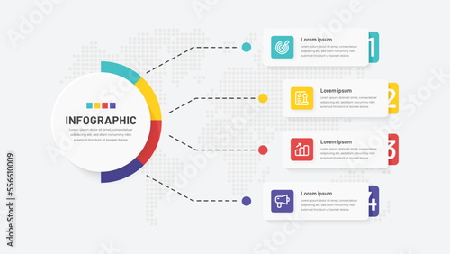 Vector Infographic With 4 Steps