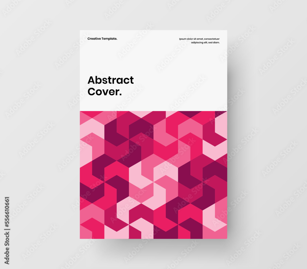 Multicolored corporate identity design vector layout. Colorful geometric shapes annual report concept.