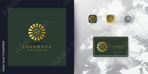 Vector Logo Design Template And Emblem Made With Leaves Luxury Beauty Spa Concept - Badge For Yoga Studios, Holistic Medicine Centres, Natural And Organic Food Products And Packaging.