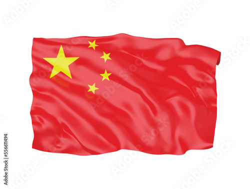 3d China flag national sign symbol