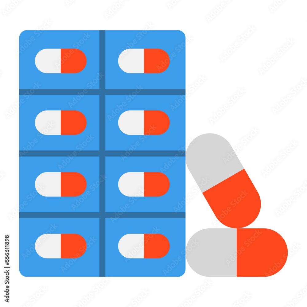 Capsules Flat Icon Capsules Flat Icon