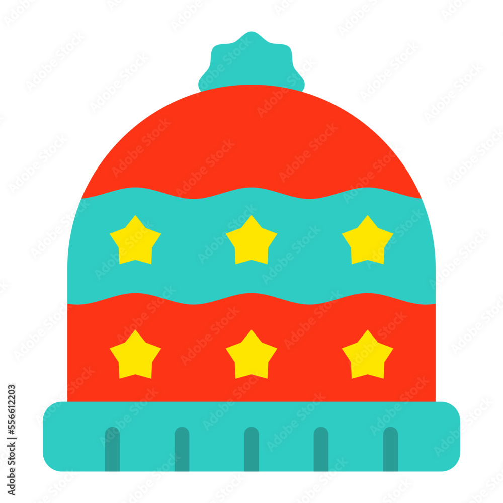 Fototapeta premium Winter Hat Flat Icon