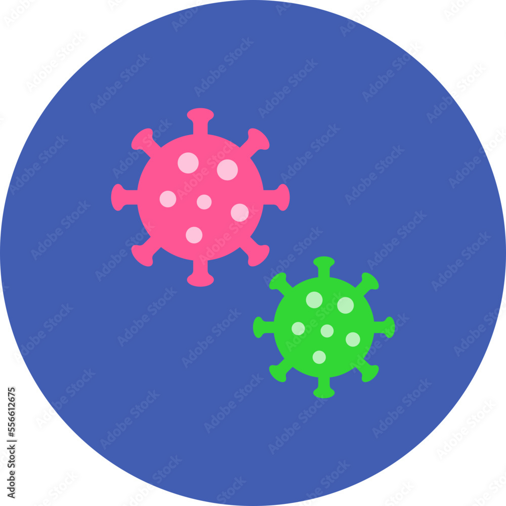 Virus Multicolor Circle Flat Icon Virus Multicolor Circle Flat Icon