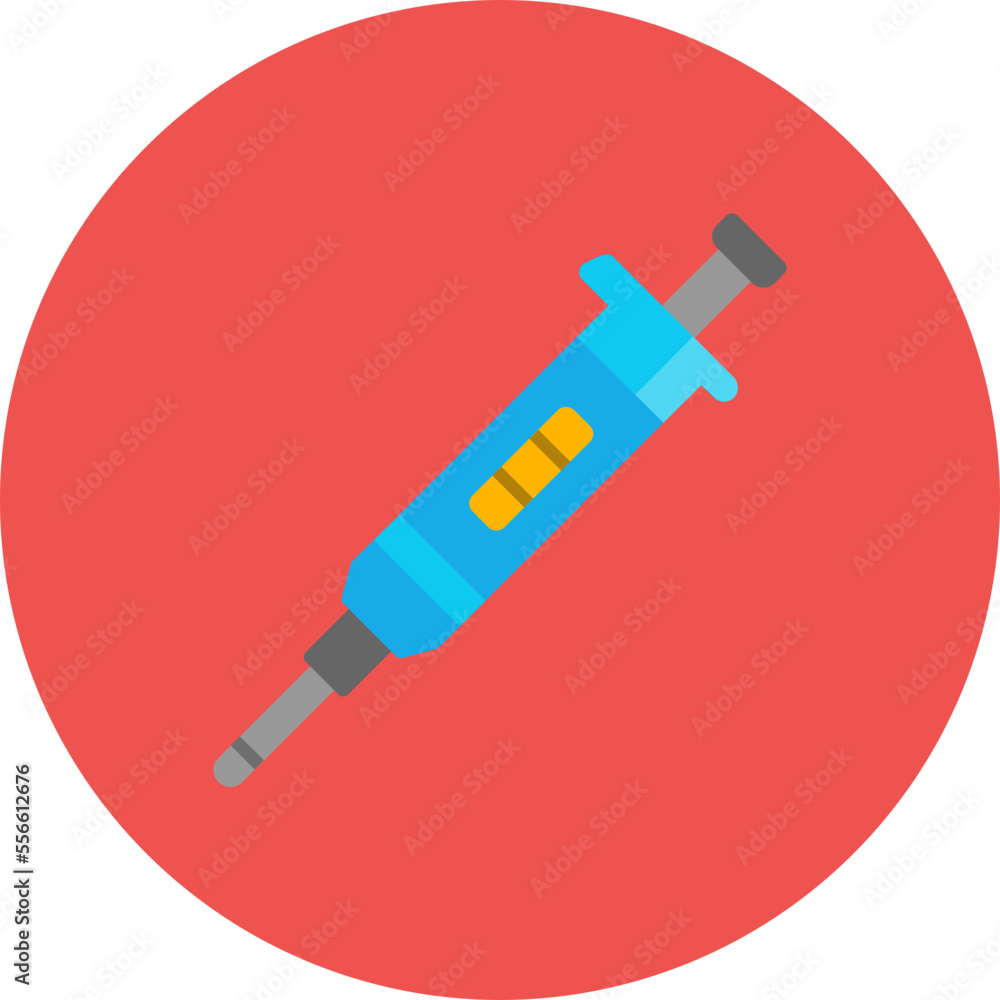 Pipette Multicolor Circle Flat Icon Pipette Multicolor Circle Flat Icon