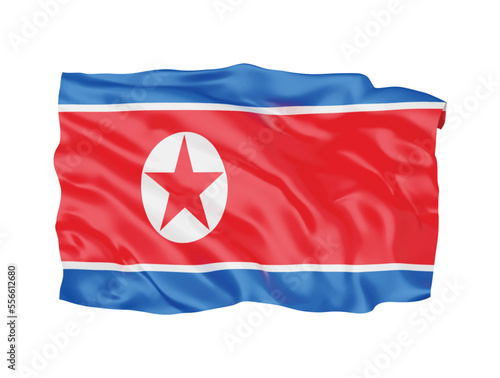 3d North Korea flag national sign symbol