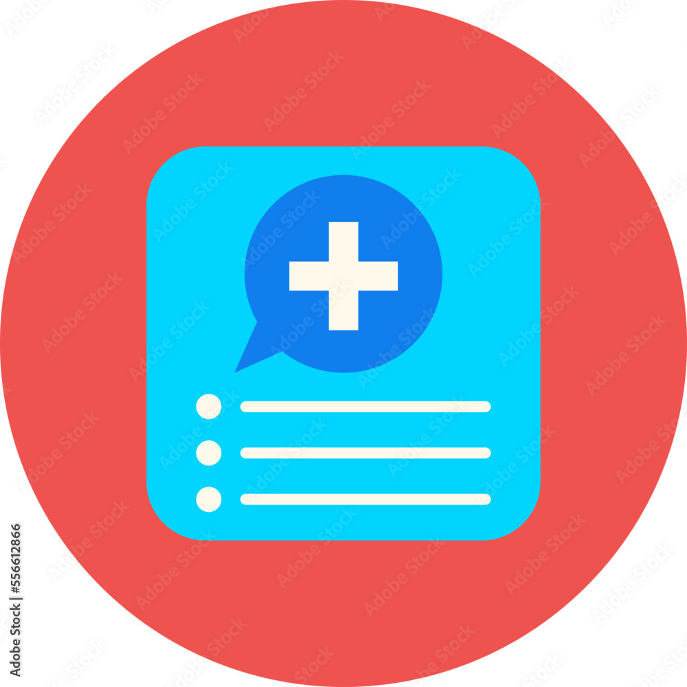 Medical App Multicolor Circle Flat Icon Medical App Multicolor Circle Flat Icon