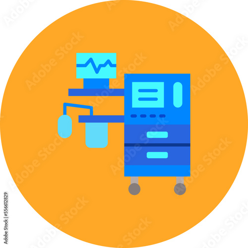 Anesthesia Multicolor Circle Flat Icon