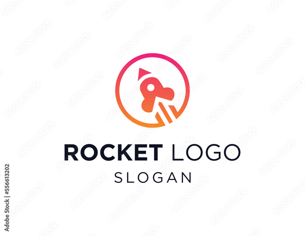 Logo about Rocket on a white background. created using the CorelDraw application.