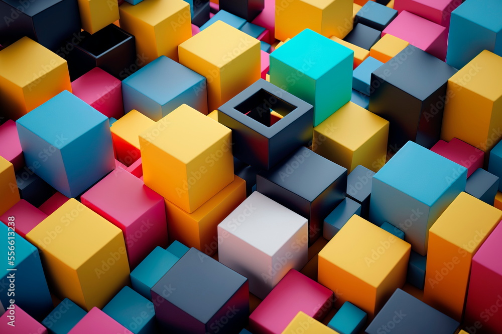 Obraz premium Innovation and creativity concept .Сubes background wallpaper