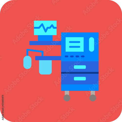 Anesthesia Multicolor Round Corner Flat Icon