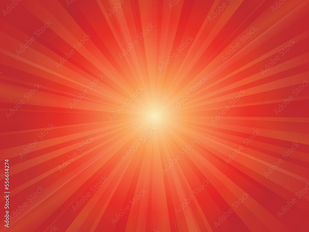 Obraz premium 背景素材 スポットライト 光線 赤色 爆発