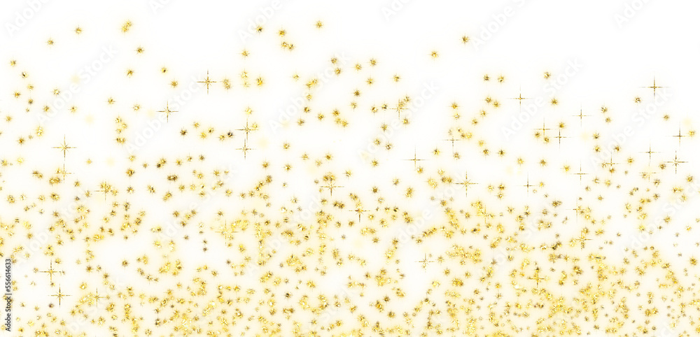 transparent gold dust particles